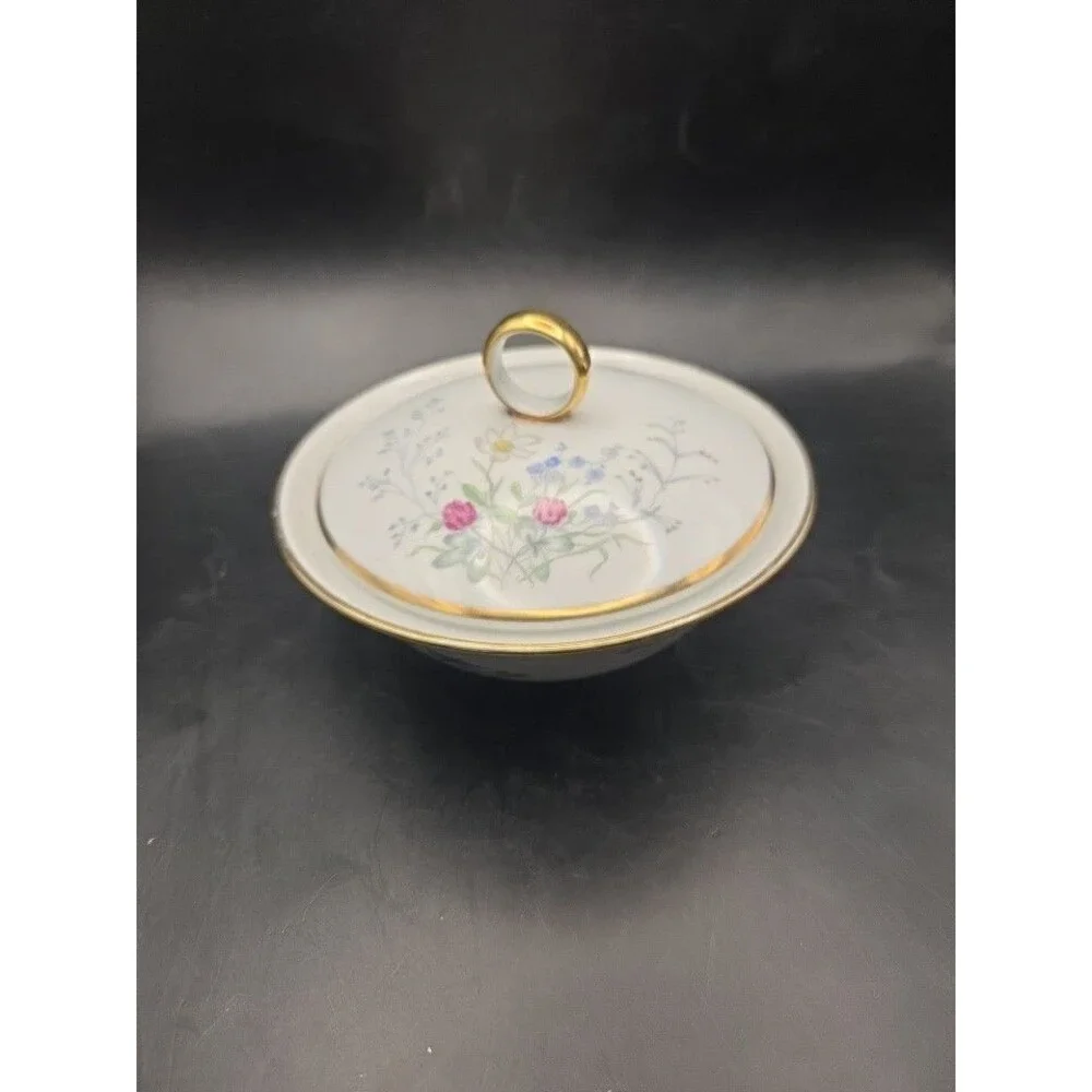 Vintage Seltmann Weiden Bavaria Germany Porcelain Covered Bowl Liane Pattern